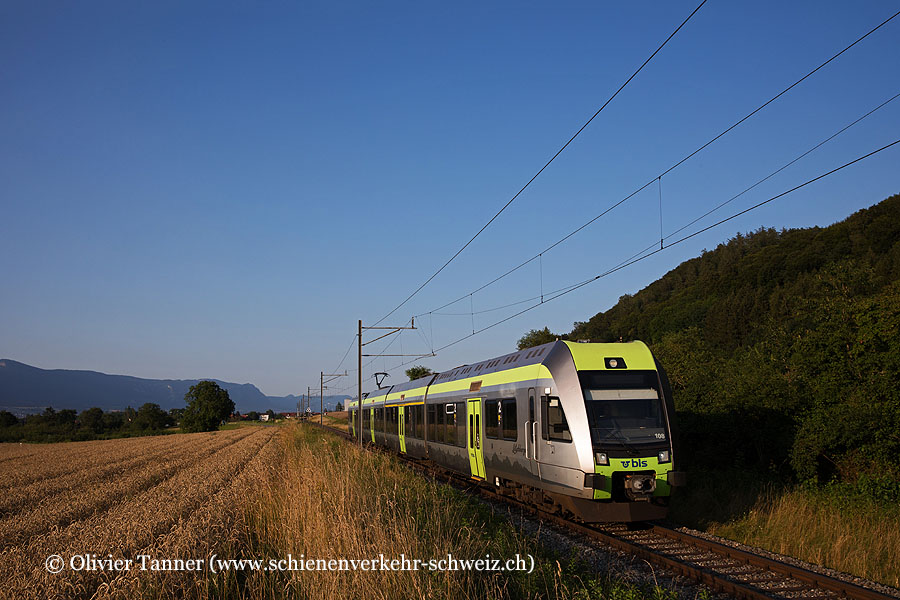 RABe 535 108 als S36 Büren an der Aare – Lyss