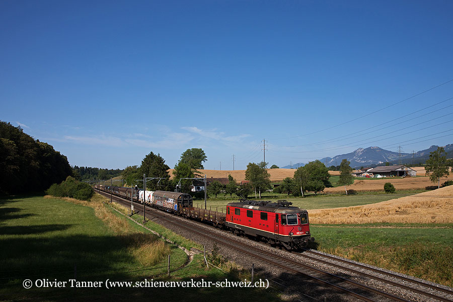 Re 4/4’’ 11332 mit Ferngüterzug in den RBL