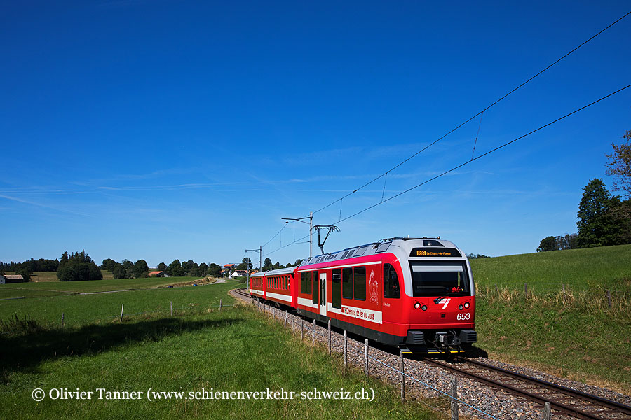 Be 4/4 653 auf dem Weg nach La Chaux-de-Fonds