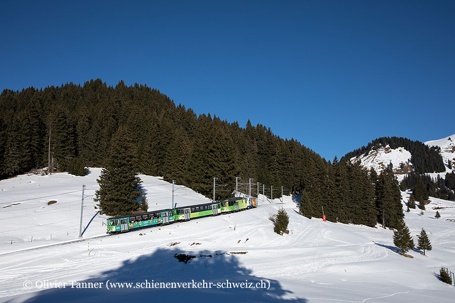 BDeh 4/4 81 mit Güterlast als R74 Col-de-Bretaye – Villars-sur-Ollon